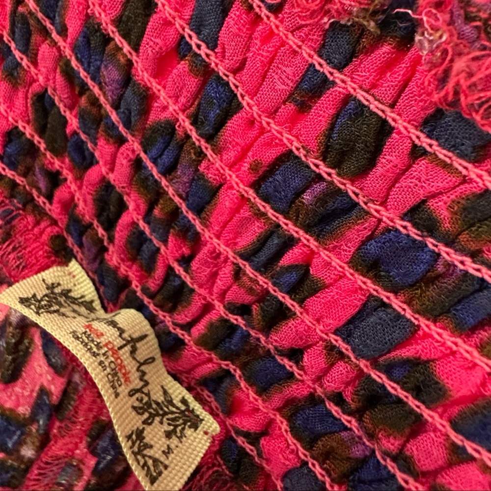 Free People Fuchsia & Purple Printed Wide-Leg Jumpsuit - Picture 5 of 6